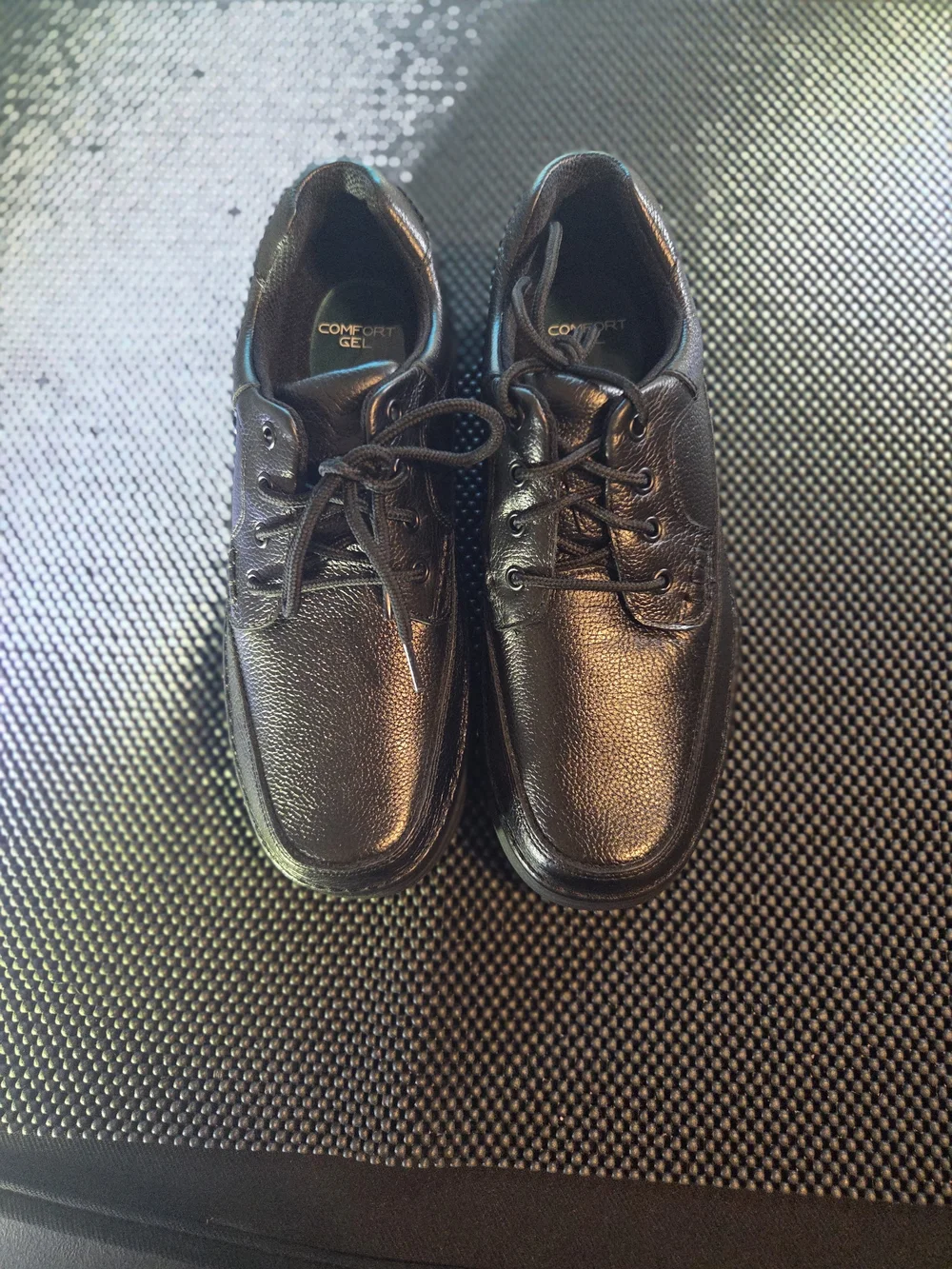 Men's Black Leather  Shoes – Classic Lace-Up  Nun Bush  Comfort Shoes Gel Sol